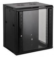 Manhattan Rackszekrény - 19" fali kivitel (6U, 370 (h) x 570 (w) x 450 (d) mm, Flatpack, Fekete) (711715) - bbmarket