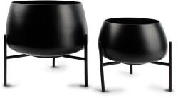 S|P Collection virágcserepek Patio 2 db - fekete Univerzális méret (825113)
