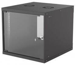 Manhattan Rackszekrény - 19" fali kivitel (9U, 560 (L) x 540 (W) x 487 (H) mm, IP20, Flatpack, Fekete) (714808) - bbmarket