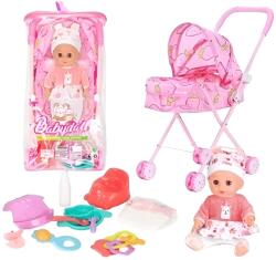 Sonne Păpușă-bebe care face pipi Sonne - Vera, cu carucior si accesorii (sonne1014)