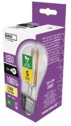 EMOS LED izzó Filament A60 A CLASS/ E27 / 5 W (75 W) / 1060lm / meleg fehér (EMOS-ZF5157)