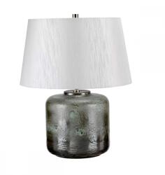 Elstead Lighting Veioză Columbus, 1xE27, H54cm, D43cm, porţelan verde grafit, abajur matase artificială gri (COLUMBUS-TL)