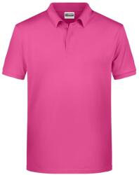 James & Nicholson (Daiber) Férfi galléros biopamut póló 8010 - Rózsaszín | 2XL (1-8010-1755519)