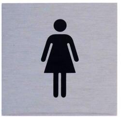JKH tábla alumínium öntapadó 60 x 60mm "női WC" szimbólum (3427172)
