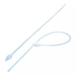  Kábelkötegelő gyöngyös oldható 120 x 3, 6mm fehér (enyhén áttetsző) (100 darab/csomag) (1651270)