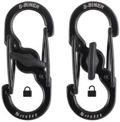 Nite Ize Microlock biztonsági záras karabíner 2 db, fekete (LSBM-01-2R3)
