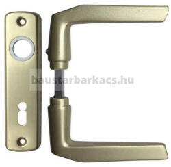 SB ajtókilincs 410 + ajtócím 55mm lővér kulcslyukas F2 eloxált (3986639)