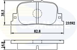 COMLINE set placute frana, frana disc COMLINE CBP01172