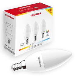 Toshiba LED izzó E14 C37 4.7W = 40W 470lm Semleges 4000K 220° tejszerű TOSHIBA (TOSLIG3025)