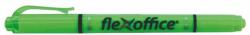 FlexOffice Szövegkiemelõ, 1, 0/4, 0 mm, kétvégű, FLEXOFFICE "HL01", zöld (12 db) (FOHL01Z)