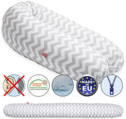 Scamp szoptatós párna univerzális pamut ZigZag Grey White
