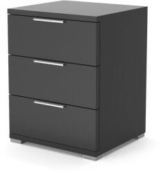 Vicco Florenz 3 fiókos éjjeliszekrény, fekete - mindentjoaron