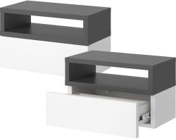 Vicco Urbano éjjeliszekrény szett, 2 db, fehér-antracit, 45 cm - mindentjoaron