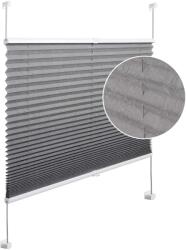 Woltu 60×100 cm gyűrt feszített pliszé, fúrás nélkül, szürke - mindentjoaron