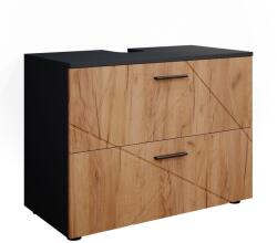 Vicco Irma mosdószekrény, 80 cm, antracit / tölgy