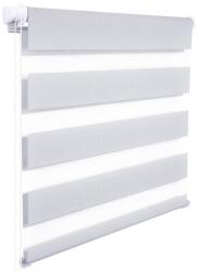 Woltu 60 X 150 cm sávos roló, dupla roló, zebra roló, fúrás nélkül, szürke - mindentjoaron