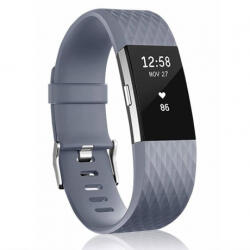 BSTRAP Silicone Diamond (Large) szíj Fitbit Charge 2, dark gray (SFI002C05)