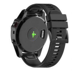BSTRAP Silicone Acton szíj Garmin Fenix 5 / 6 / 6 Pro / 7 / 8 47mm / E, black (SGA001C01)
