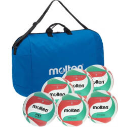 Molten Pachet antrenament si competitie volei Molten PRO: V5M5000 + 5 buc V5M4000 + geanta (1xV5M5000+5xV5M4000+EK0046-B)