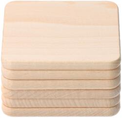 ATMOWOOD 6 db-os bükkfából készült négyzet alakú alátét készlet (ZP304)