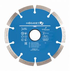 Högert Technik HT6D741 Szegmentált felni gyémánt penge 115 mm, lézerhegesztett (HT6D741)