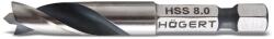 Högert Technik HT6D348 Hatlapfejű, tompa fúrószár, 1/4 hüvelykes, HSS acélból, Ø 8 mm, L=60 mm (HT6D348)