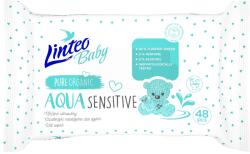 Linteo Baby Gyermek nedves törlőkendők AQUA SENSITIVE 48 db