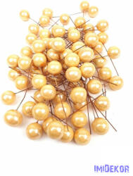  Gyöngyházas drótos 1, 5cm bogyó kb 75db/csomag - Barack