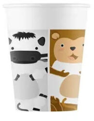 Procos Állatos Zoo papír pohár 8 db-os 200 ml FSC PNN96599 (PNN96599)
