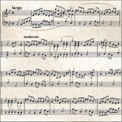 Ambiente Sheet music papírszalvéta 33x33cm, 20db-os