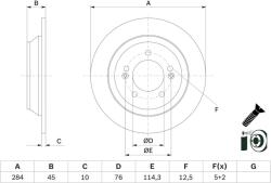 Bosch féktárcsa BOSCH 0 986 479 G28