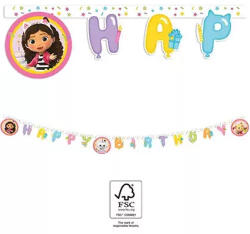 Gabby's Dollhouse, Gabi babaháza Happy Birthday felirat FSC 2 m (PNN95761)