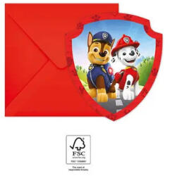 Procos Paw Patrol Rescue Heroes, Mancs Őrjárat Party meghívó 6 db-os FSC (PNN95602)