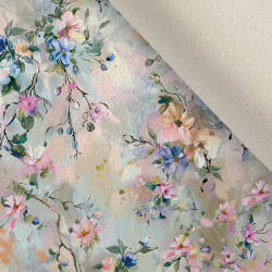 Takoy Ruházati stretch bársony elmosódott virágok olajfestmény