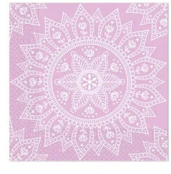 Procos Mandala Purple White szalvéta 20 db-os, 33x33 cm FSC (PNN96400) - kidsfashion