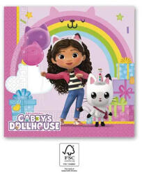 Procos Gabby's Dollhouse, Gabi babaháza szalvéta 20 db-os, 33x33 cm FSC (PNN95757)