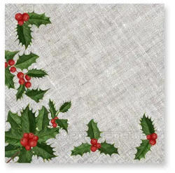 Procos Mistletoe, Karácsony szalvéta 20 db-os, 33x33 cm (PNN94208)