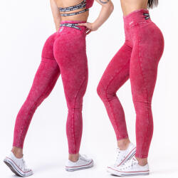 NEBBIA - Washed pamut magas derekú leggings LEGACY 777 (red) (XS) - NEBBIA