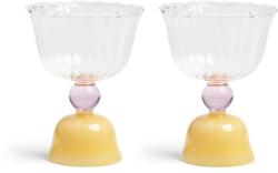 &k amsterdam borospohár készlet Glass Tulip Caramel 2 db - többszínű Univerzális méret