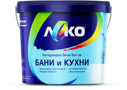 ЛЕКО БОЯ ИНТЕРИОРНА ЛЕКО ЗА БАНИ И КУХНИ 3л БЯЛА (4004985)
