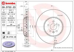 BREMBO féktárcsa BREMBO 09. D722.23 (09.D722.23)