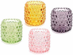 Decorer Set 8 candele sticla 8x8.5 cm (A80.20.44)