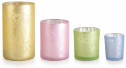 Decorer Set 4 candele sticla 9x15 cm, 8x10 cm, 7.5x8 cm, 5.5x6.5 cm (A80.18.79)