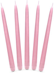 PartyDeco Lumânare conică roz - mată 24 cm