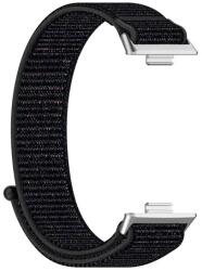 gigapack Pótszíj (egyedi méret, nylon, tépőzáras, légáteresztő) FEKETE Huawei Watch Fit 3 (GP-158983)
