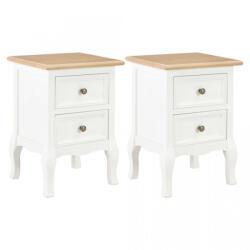vidaXL Noptiere, 2 buc. , alb, 35 x 30 x 49 cm, MDF (280037)