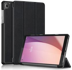Gigapack Tok álló, bőr hatású (FLIP, oldalra nyíló, TRIFOLD, asztali tartó) FEKETE Lenovo Tab M8 Gen4 (TB300X) LTE, Tab M8 Gen4 (TB300F) WIFI (GP-155076)