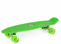 Ecotoys Penny board pentru copii cu lumini LED, Verde, Ecotoys