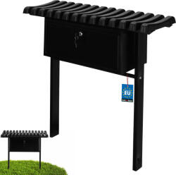 KOTARBAU Bancă de mormânt pentru cimitir cu dulap de înmormântare negru 75 cm (R471)