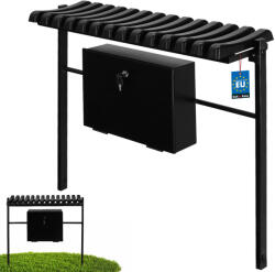 KOTARBAU Bancă de cimitir cu cutie pliabilă pentru înmormântare negru 75 cm (R470)